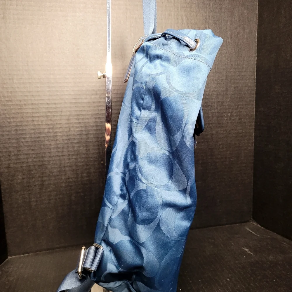 Coach Signature C's Nylon Getaway Backpack Teal # E1457-F30781 - Picture 8 of 14